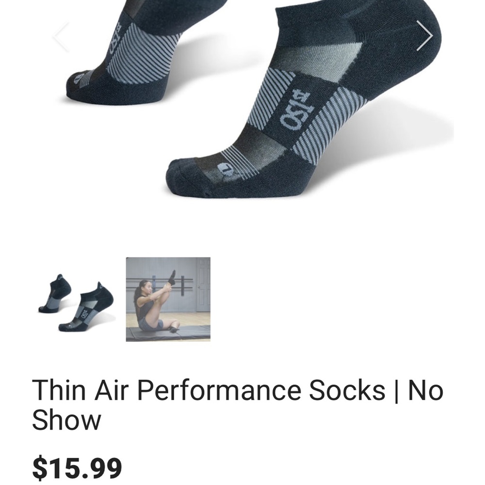 Black Cushioned No Show Socks with Arch Support